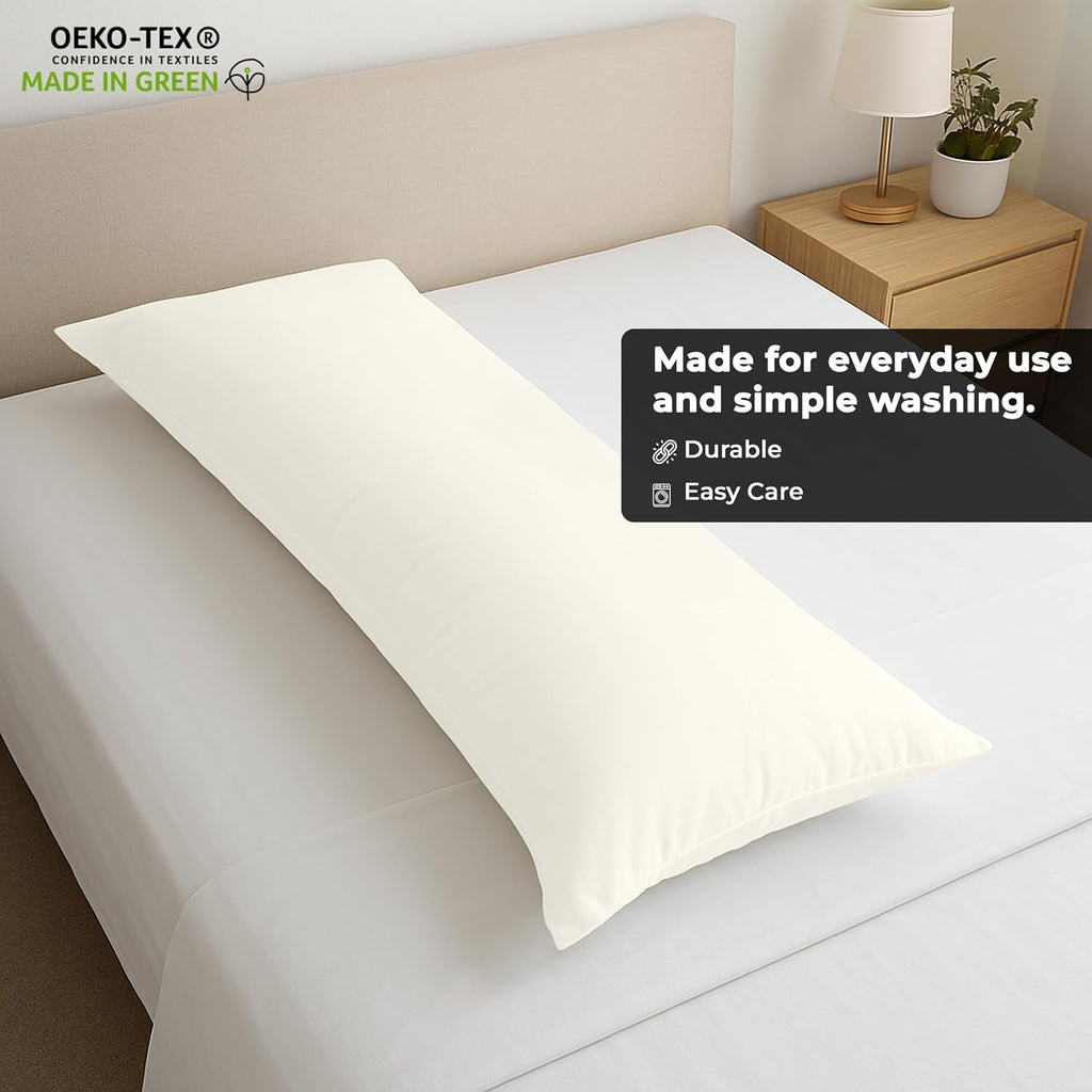 Royalelinens Royale Linens Body Pillow Cover - Double Brushed 1800 Microfiber - 20"x54" with Hidden Zipper Closure - Wrinkle & Fade Resista…