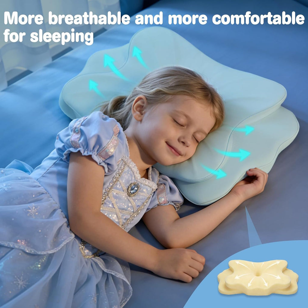 2026 New Toddler Pillow, Kids Cervical Pillow for Neck and Shoulder, Cooling Orthopedic Memory Foam Pillow, Ergonomic Neck Support Pillow…