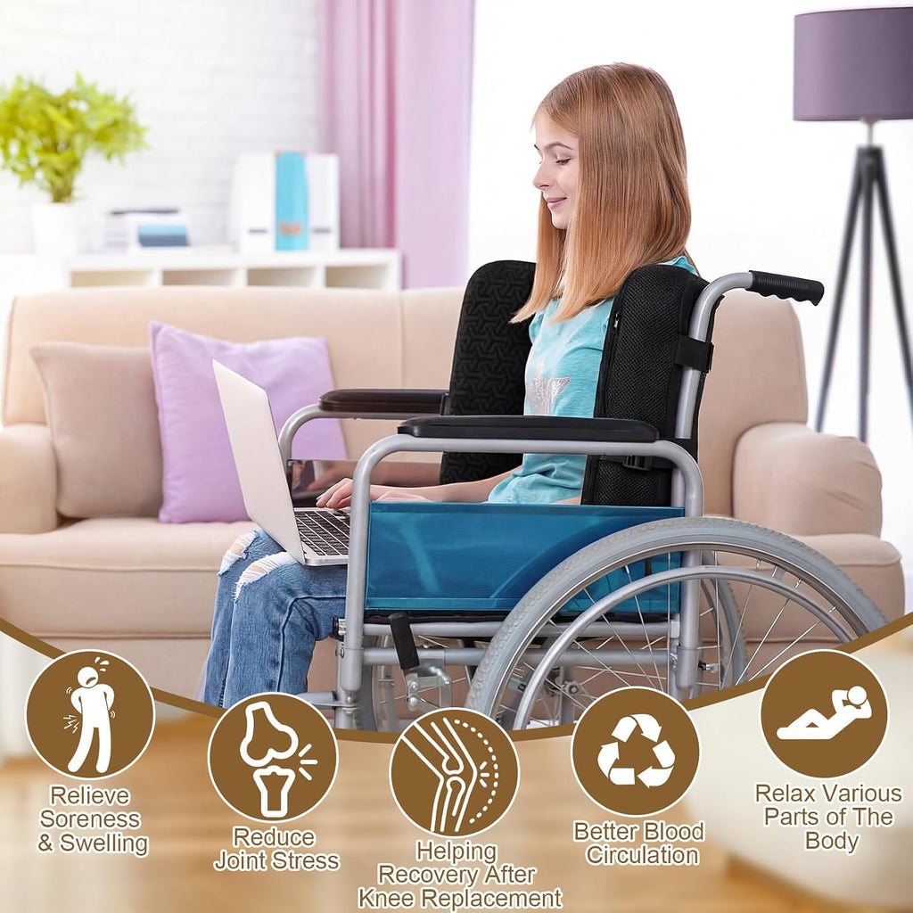 Lateral Support for Wheelchair Back Cushion Pressure Relief Side Support Pads Recliner Wheelchair Lumbar Pillow for Office Chair Back(Black)