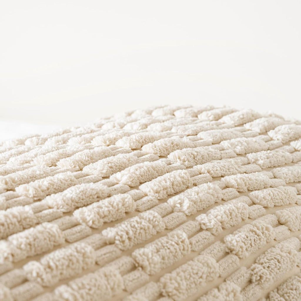 Fancy Homi Decorative Throw Pillow Covers for Bed Couch Bedroom Bench, Soft Corduroy Solid Pillow Case, Rustic Farmhouse Boho Room…