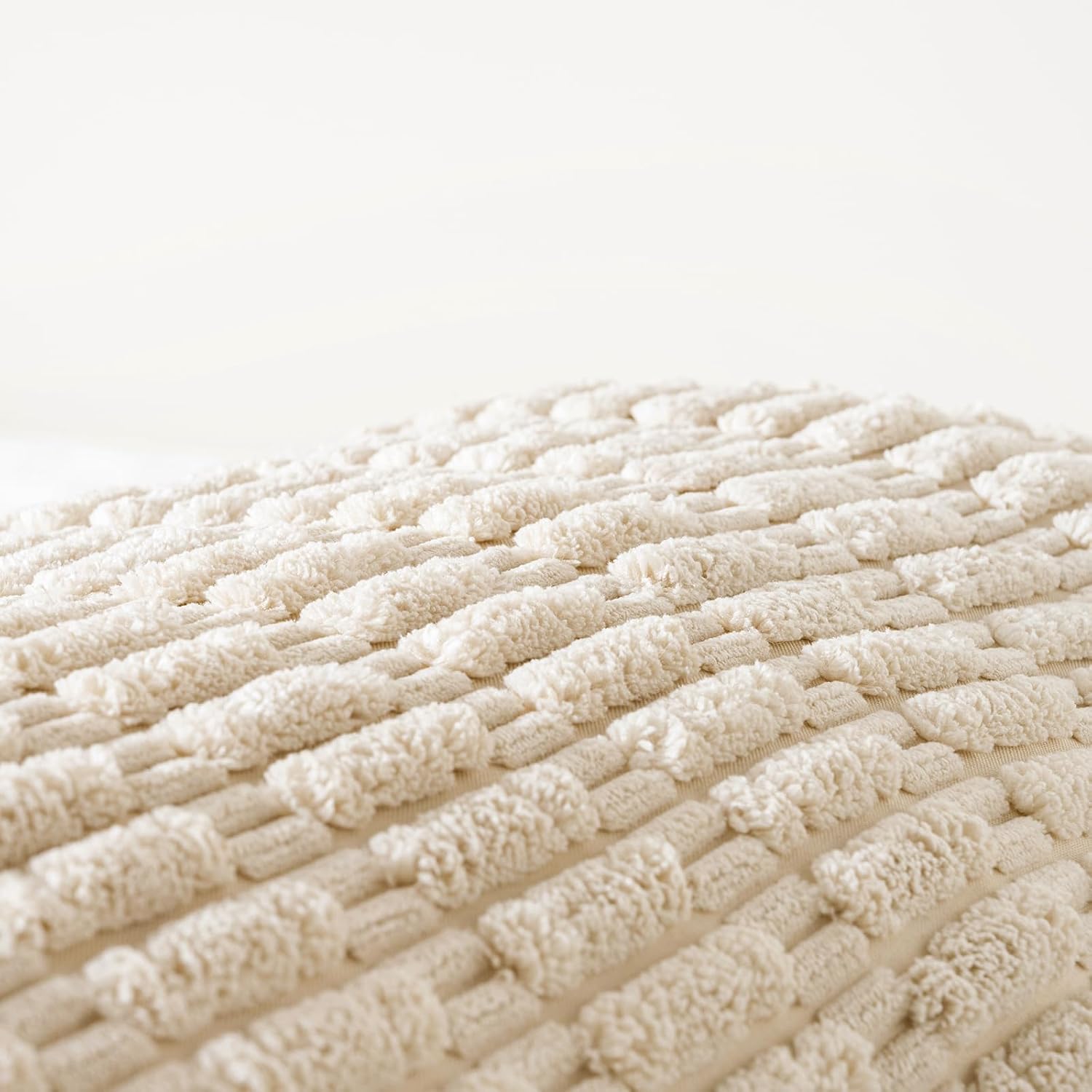 Fancy Homi Decorative Throw Pillow Covers for Bed Couch Bedroom Bench, Soft Corduroy Solid Pillow Case, Rustic Farmhouse Boho Room…