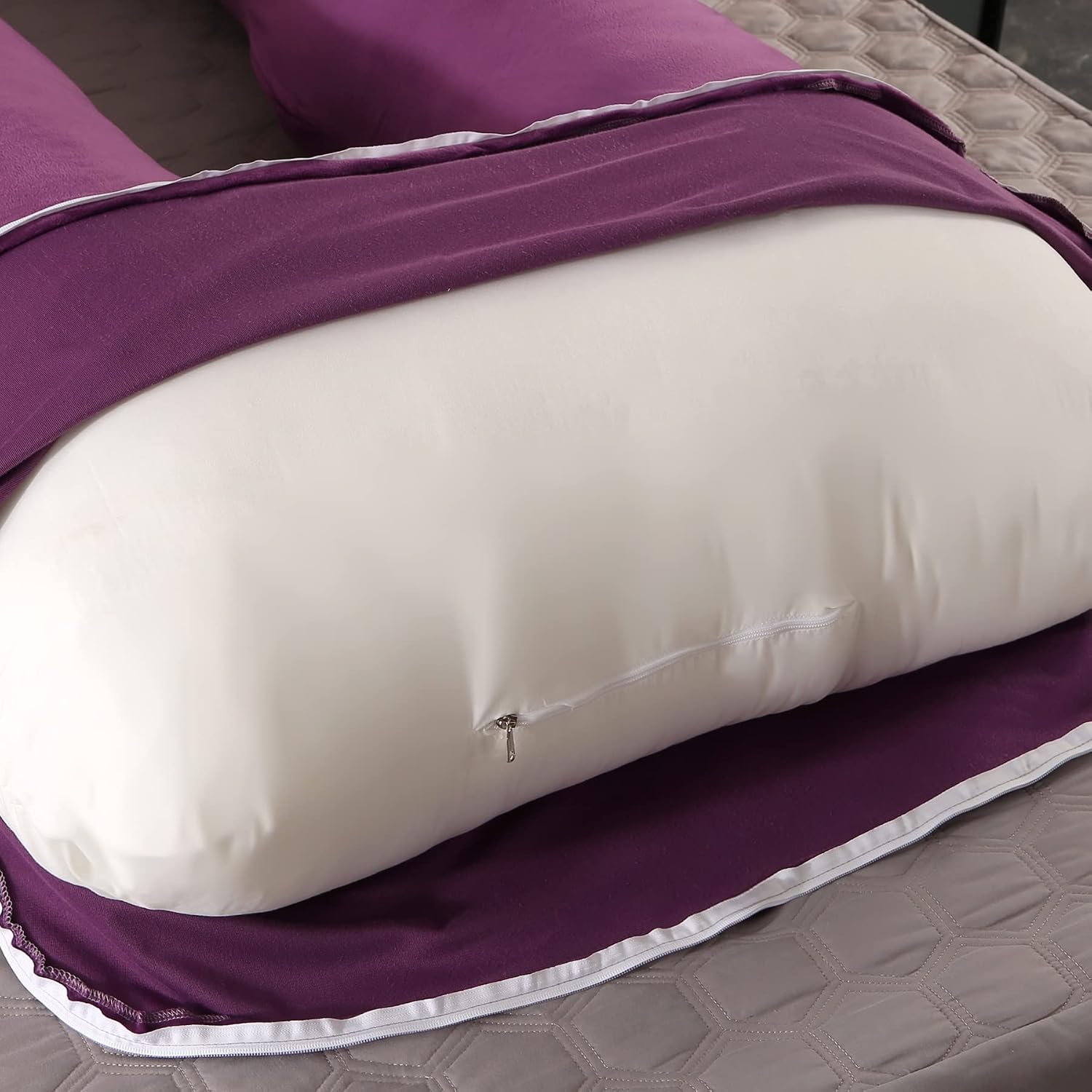 Amagoing 55 inches Pregnancy Pillows for Sleeping, U Shaped Maternity Full Body Pillow for Pregnant Women with Hip, Leg, Back, Belly Suppor…
