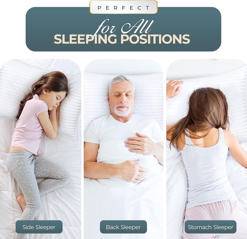 Utopiabedding Utopia Bedding Bed Pillows Queen Size Set of 4 (White), Down Alternative Pillows for Sleeping, Cooling Hotel Quality Pillow S…