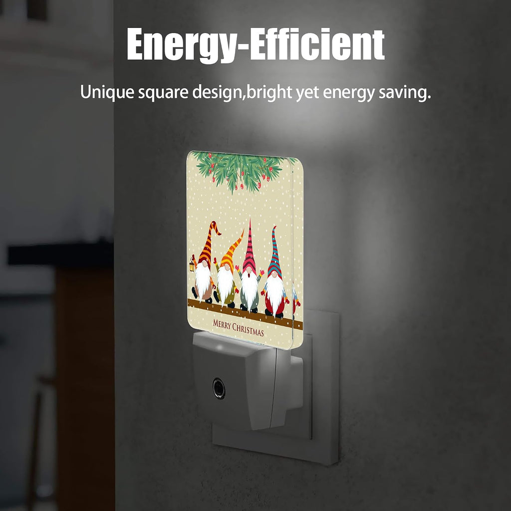 Christmas Santa Claus Dusk to Dawn Night Light, Auto Sensor Lamp Home Indoor Stairway Kitchen Corridor, Night Lights Plug into Wall…