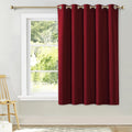 NICETOWN Christmas Burgundy Red Blackout Drapery Curtain - Thermal Insulated Solid Grommet Blackout Curtain/Panel/Drape for Party Present…