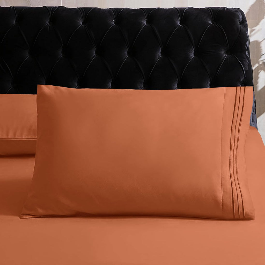 Mocassi King Sheet Set - Luxury Hotel 1800 Premier Bedding Sheets & Pillowcases - Ultra Soft Breathable & Cooling Bed Sheets - Deep…