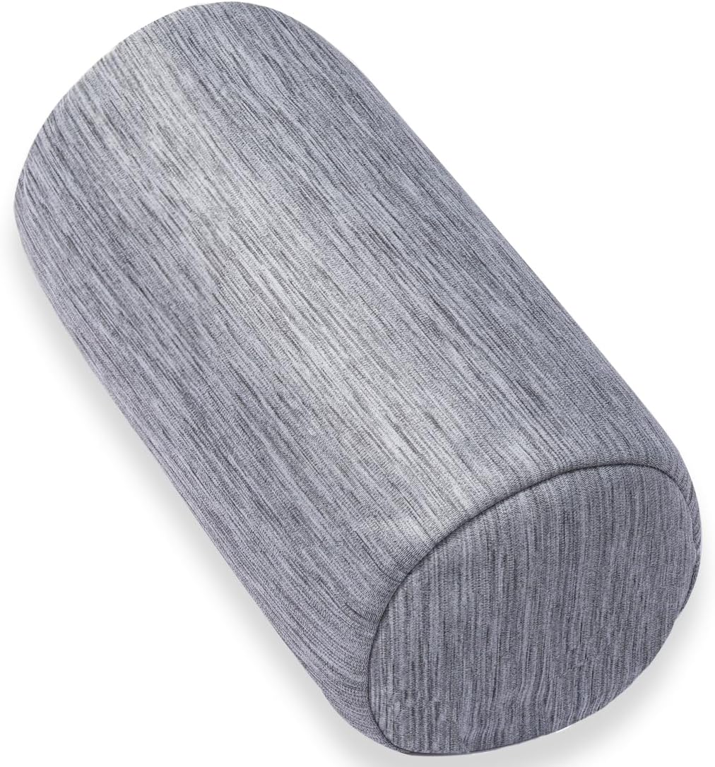 1Middleone 1 MIDDLE ONE Round Cylinder Bolster Pillow with Removable Cooling Cover, Tube Roll Cervical Pillow for Head, Neck, Back and Legs…