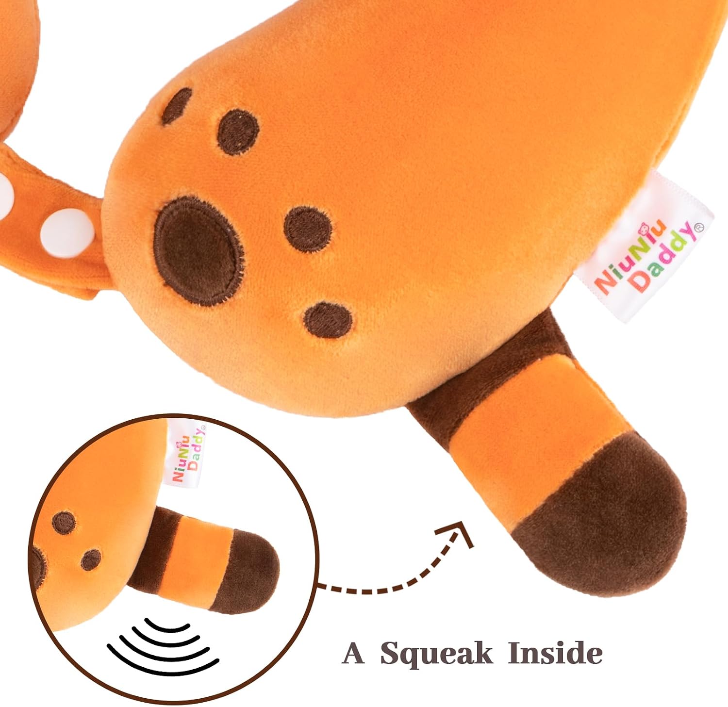NiuniuDaddy Niuniu Daddy Red Panda Kids Neck Travel Pillow for Traveling, Portable Memory Foam Neck Supportive Cervical Pillow for Long Fli…