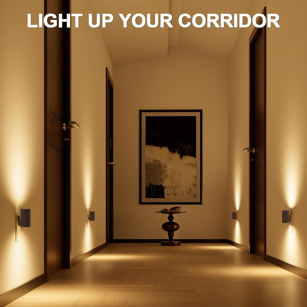 Niorsun Night Lights Plug into Wall, Dimmable with 3 Color Modes & Auto On/Off Sensor, Ultra- Nightlight for Hallway, Bathroom, Bedroom…