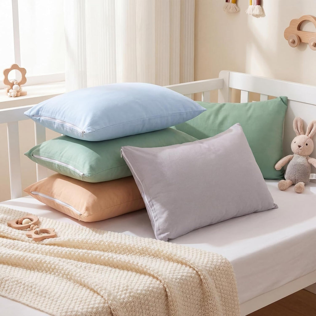 Kigley 16 Pcs Mini Pillow 14" x 9" Small Pillows for Sleeping Daycare Travel Nap Time Neck Lumbar (Classic Colors) 16 Pcs 3.15 inches blue