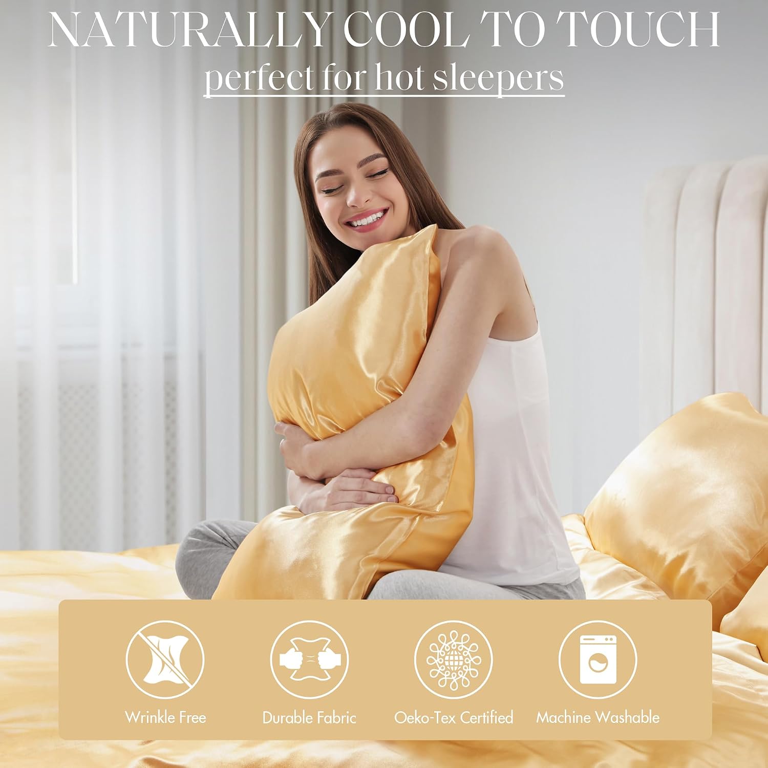 Madisonpark Madison Park Essentials Satin Sheet Set Luxury and Silky with Natural Sheen, Elastic 14" Pocket fits up to 16" Mattress, All Ar…