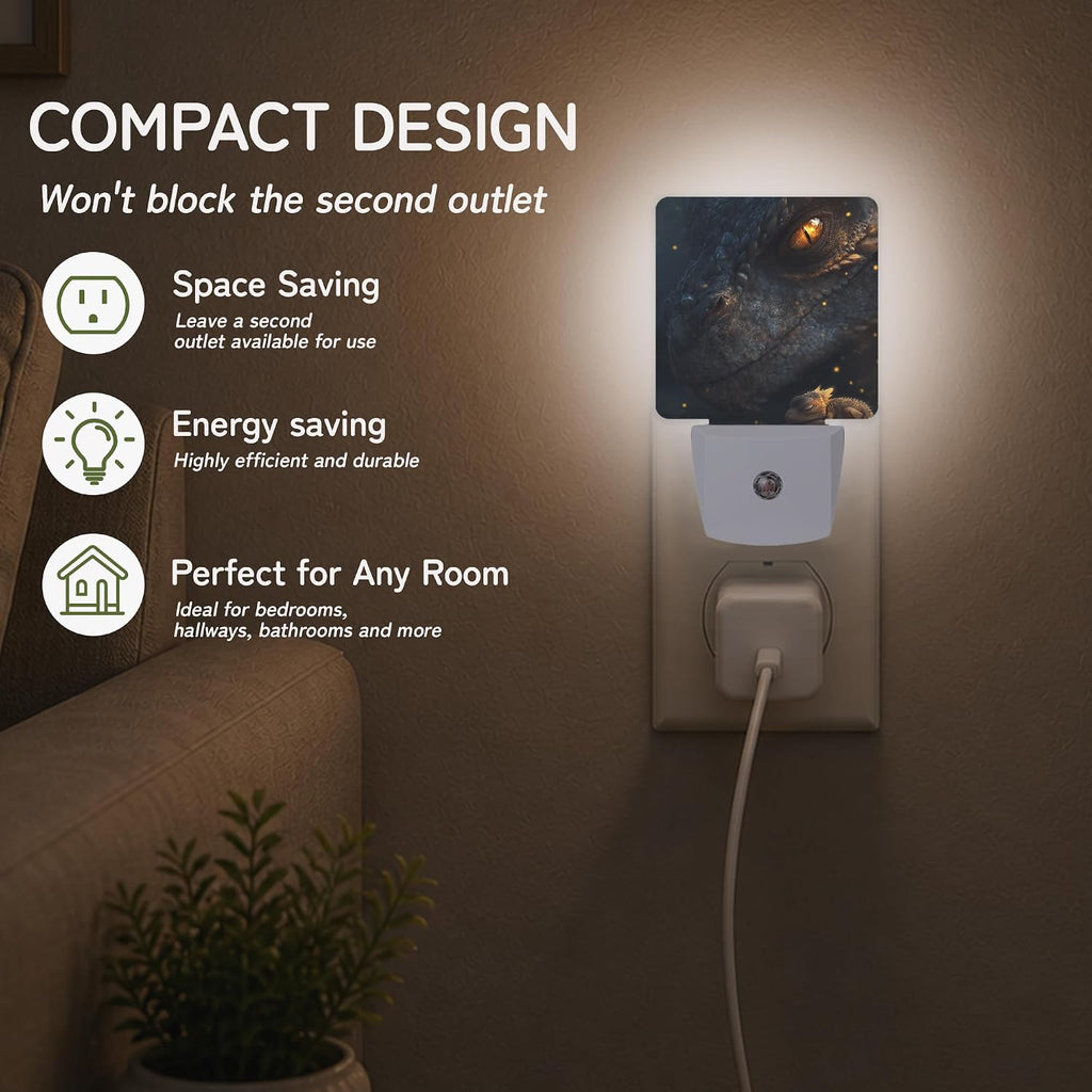 Dragon Eye Fantasy Night Lights Plug into Wall, Night Light for Bedroom Bathroom Hallway Kitchen, Auto Dusk to Dawn Sensor Decorative…