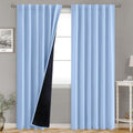 BGment Full Blackout Curtains with Thermal Insulation Liner Curtains 90 Inches Long, Rod Pocket and Back Tab Double Layer Room Darkening…