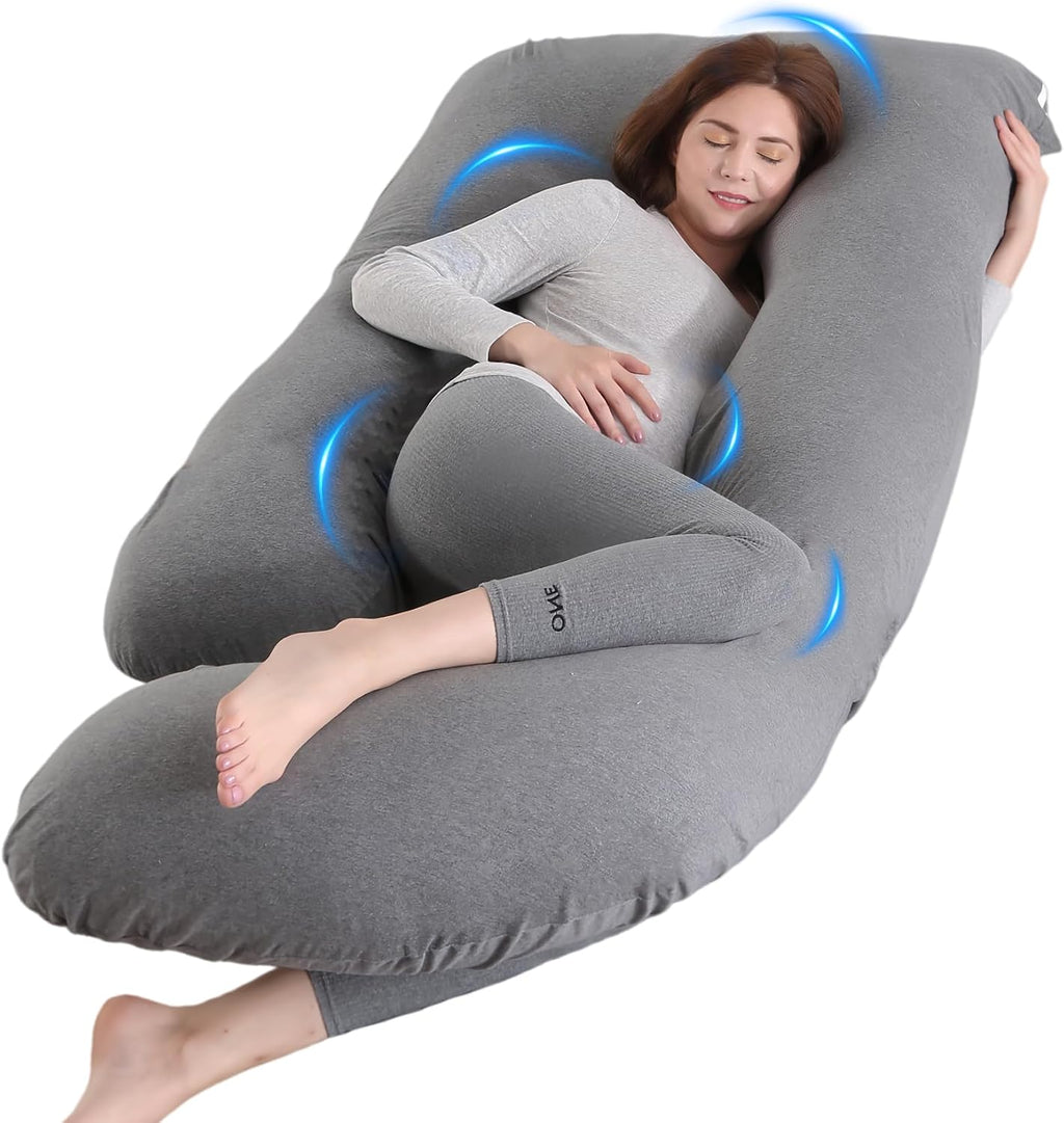 U-Shaped Pregnancy Pillow for Sleeping, Full Body Support for Back, HIPS & Belly -65 Inch Maternity Pillow with Machine Washable Cover |…