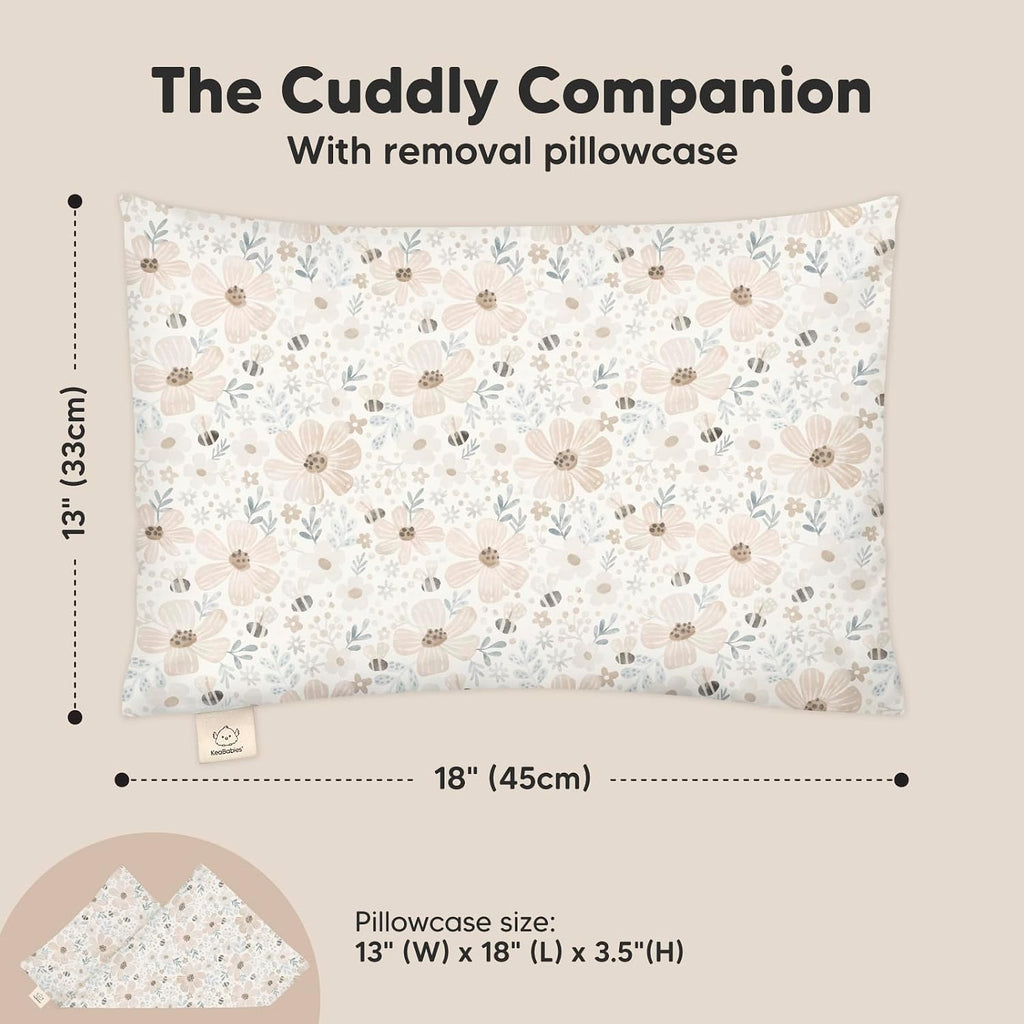 KeaBabies Toddler Pillow with Pillowcase - 13x18 My Little Cuddly Kids Travel Pillows for Sleeping, Nap, Viscose from Bamboo Nursery…