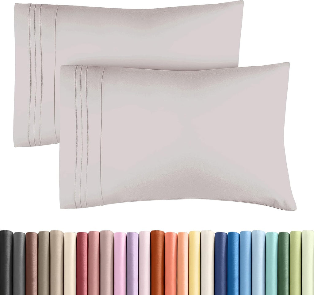 Standard Pillow Cases Set of 2 - Soft Hotel Quality Pillowcase Covers - Comfy & Wrinkle Free - Stain and Fade Resistant - Machine…