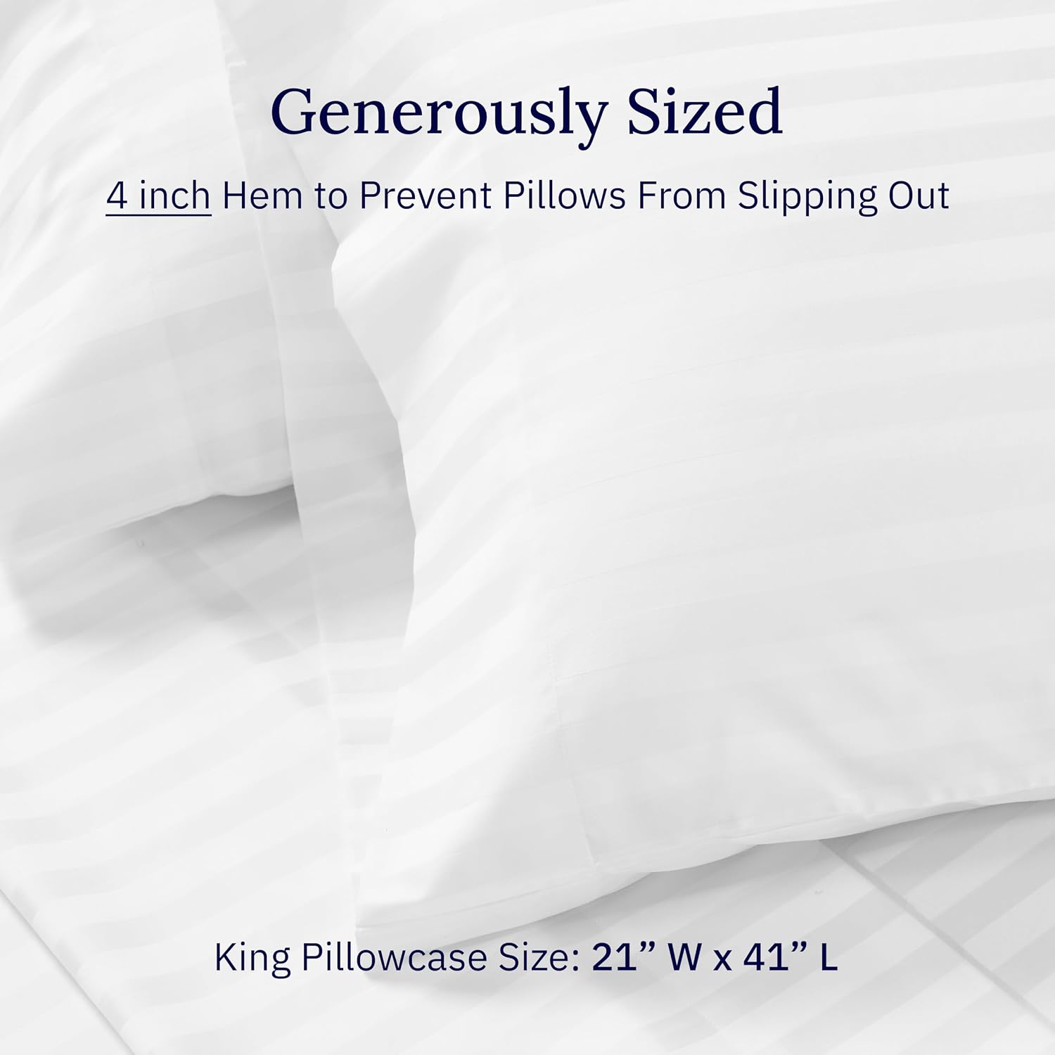CALIFORNIA DESIGN DEN Soft & Silky 500 Thread Count 100% Cotton Sateen, Cool & Smooth with A Classic Opening, Set of 2 King Pillow Cases…