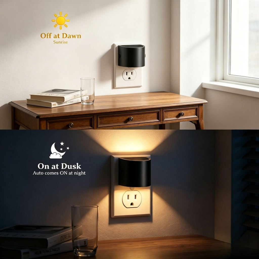 RocheJaune Night Lights Plug into Wall [2 Pack] Night Light, Dusk to Dawn Sensor Soft Warm LED Glow with 3-Level Dimmer, Plug in Night Ligh…
