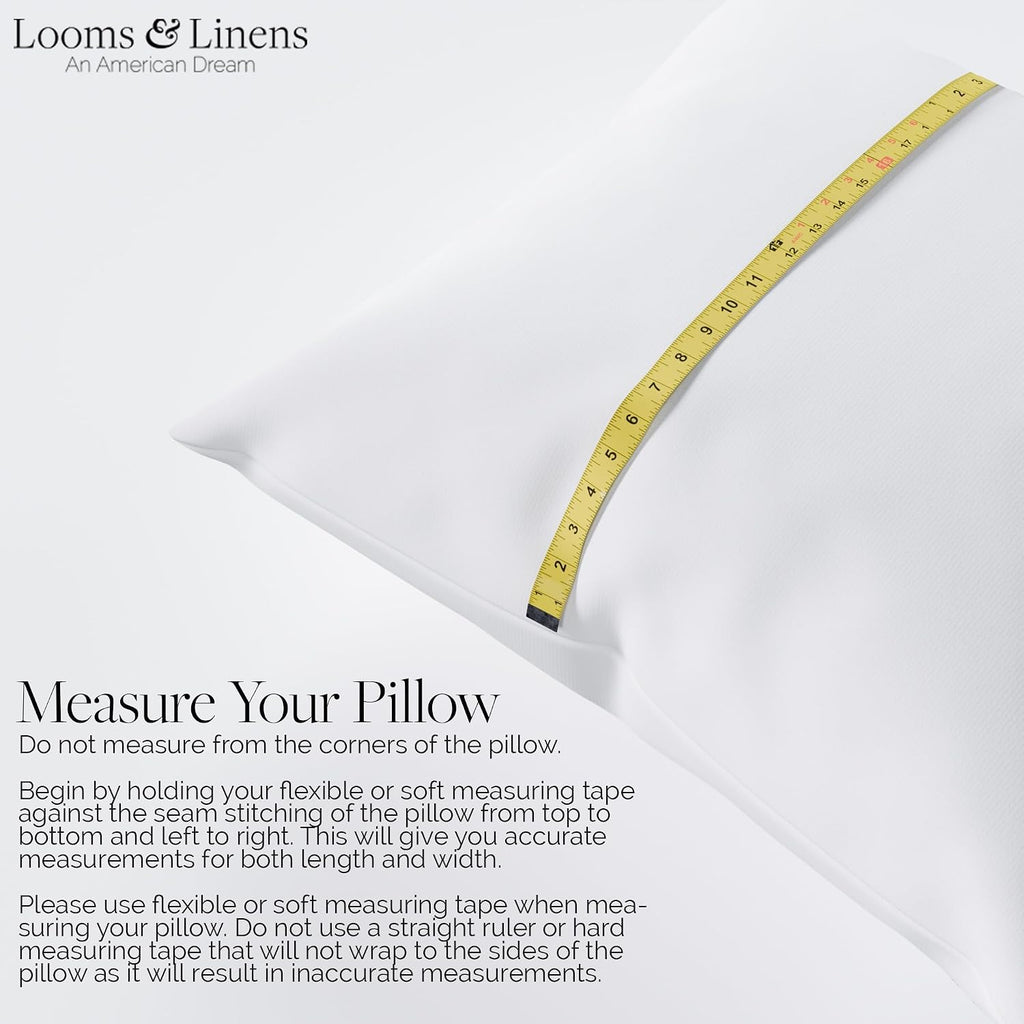 LoomsLinens 14x22 inch Pillow Form by Looms and Linens with Down Alternative Sham Pillow - USA Made Lumbar Pillow Pack of 1 22 Inch cotton…