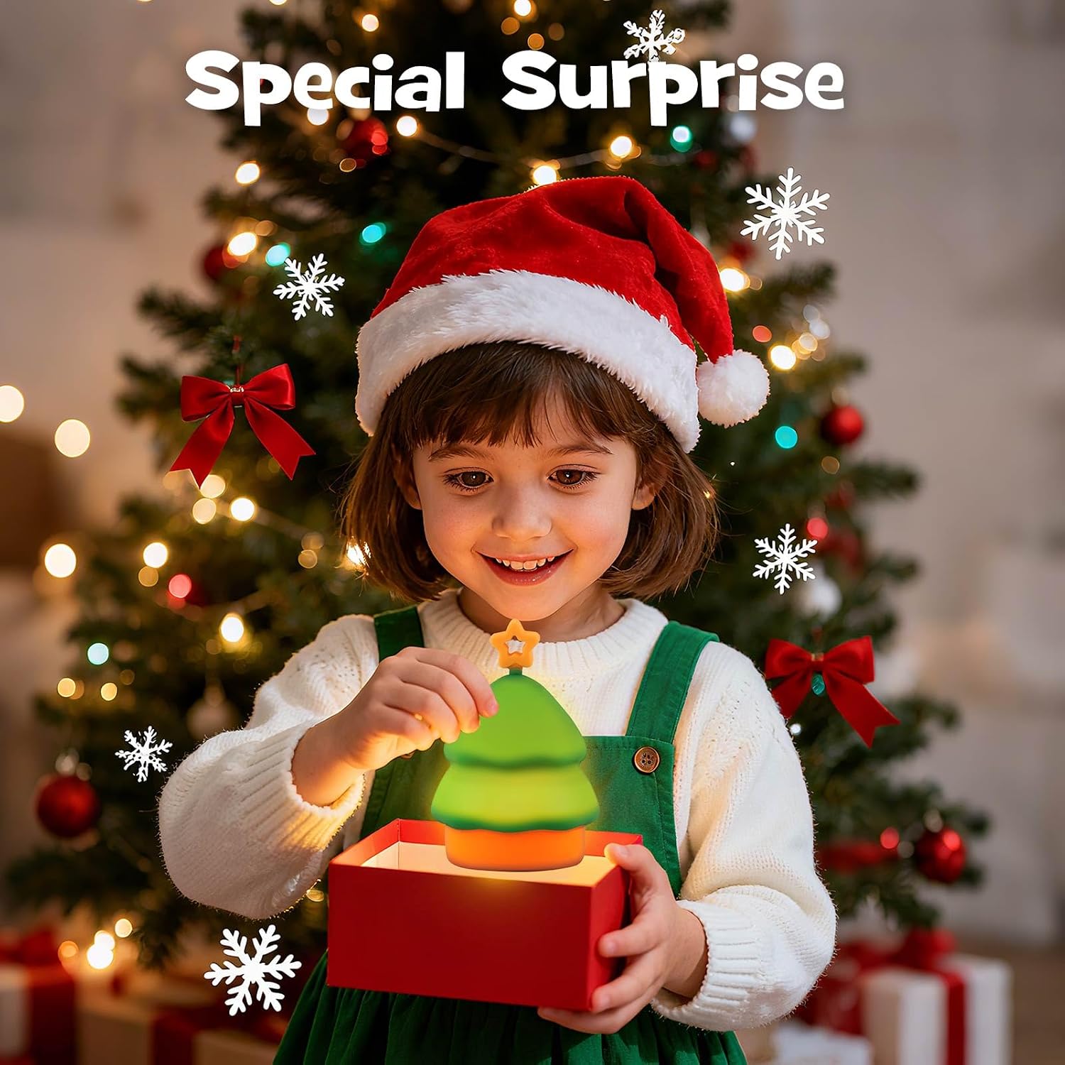 Squishy Christmas Tree Night Light with RGB Modes Dimmable Nursery Breastfeeding Nightlight Hangable Cute Christmas Lamp Novelty…