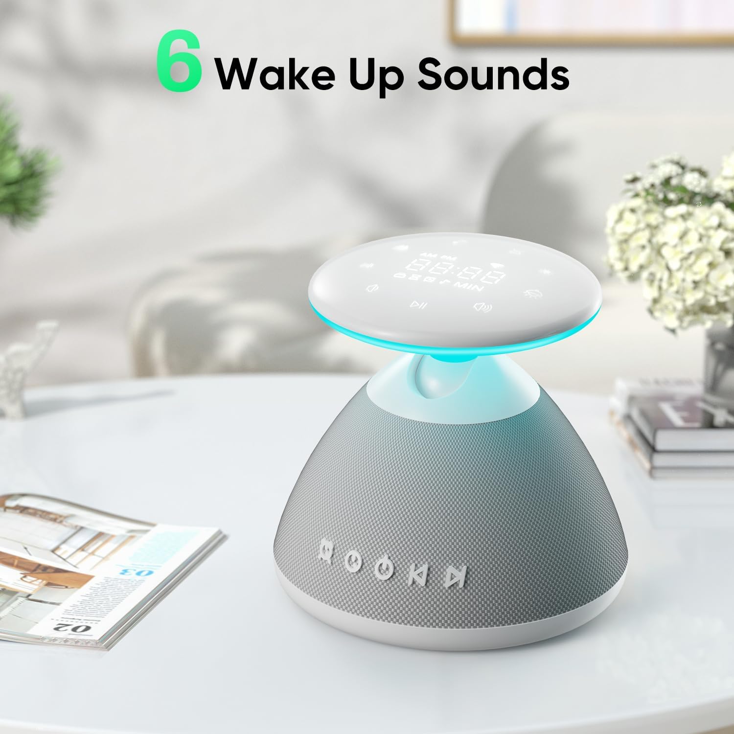 White Noise Sound Machine for Sleeping, 50 Non-Looping Soothing Sounds, 7 Color Night Light with Adjustable Brightness, Timer & Alarm…