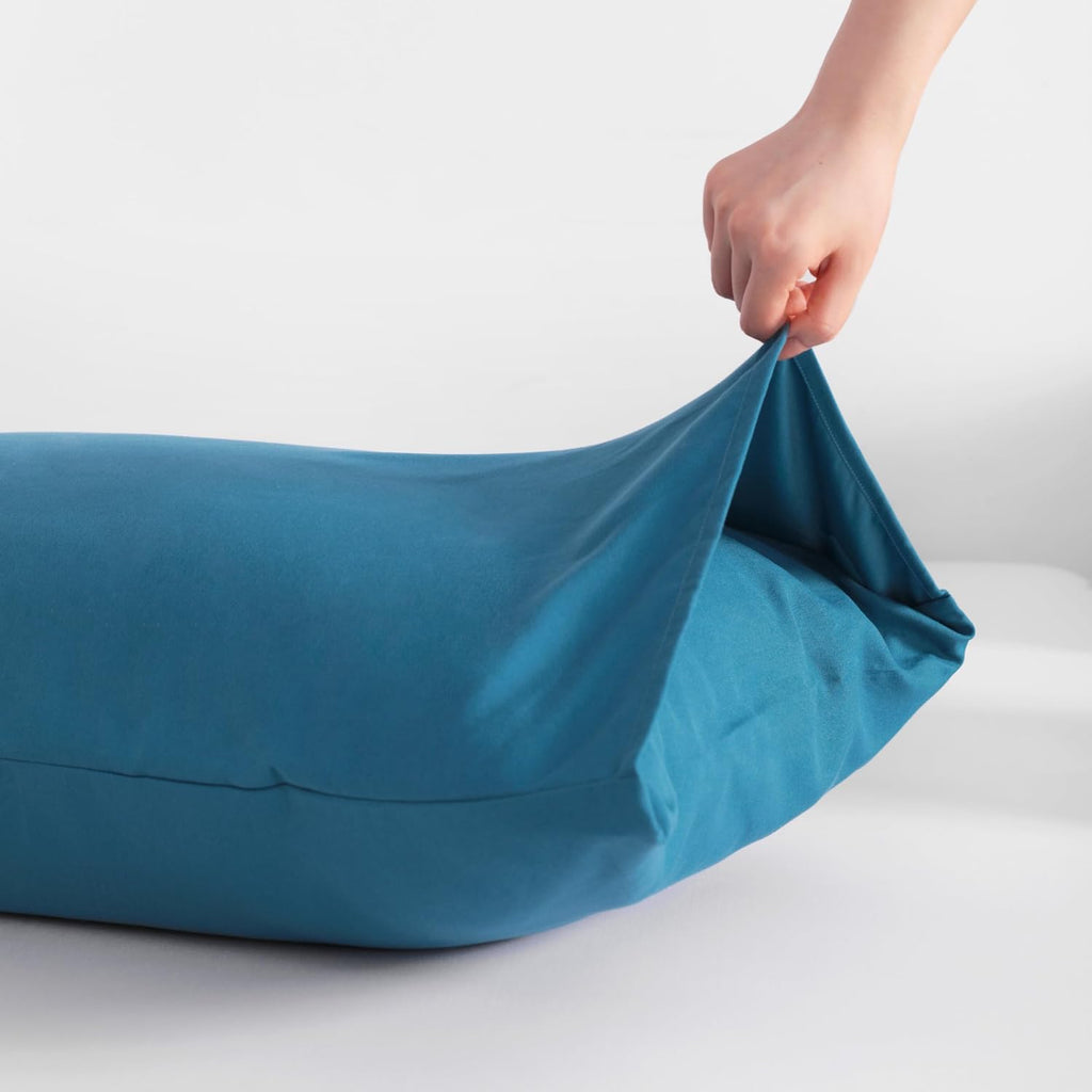 Ntbay King Pillowcase Set - 2 Pack Brushed Microfiber 20x36 Pillowcases - Soft, Wrinkle-Free, Fade-Resistant, Stain-Resistant, Teal Blue Pi…