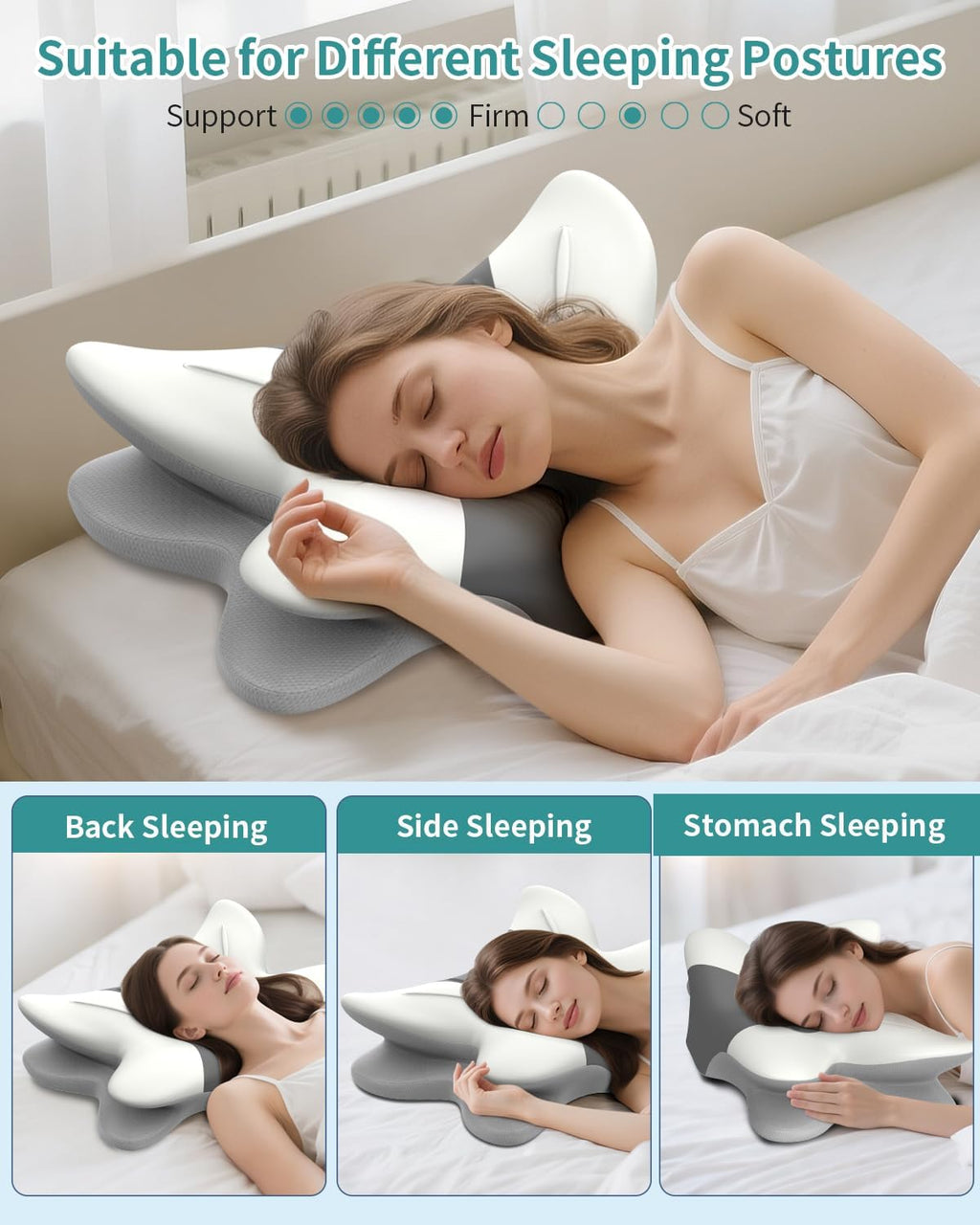 TujamiCervicalNeckPillow Cervical Neck Pillow for - Ergonomic Pillow Memory Foam Pillows for Sleeping, Cooling Orthopedic Neck Support Pill…