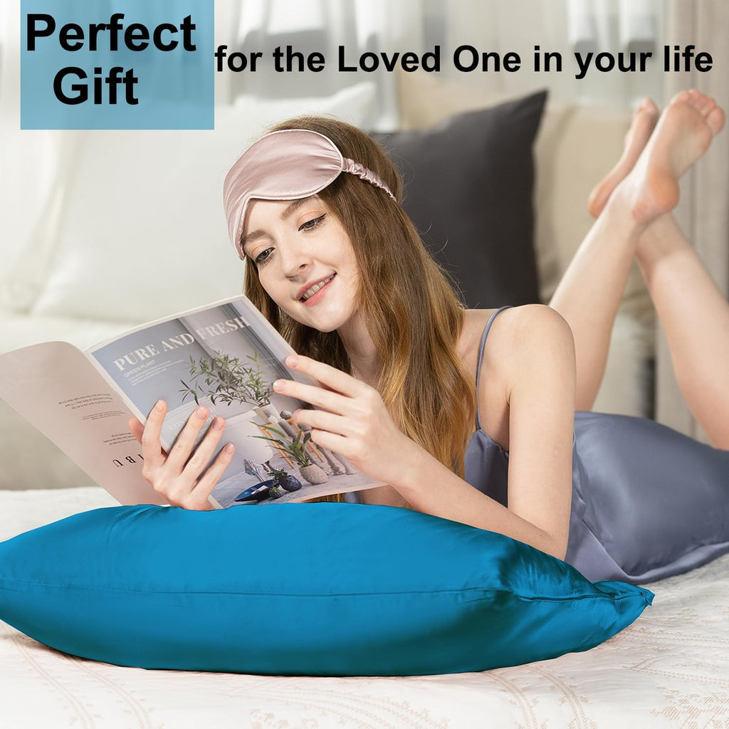 Ravmix Silk Pillow Cases with Zipper, 21momme Mulberry Silk Pillowcase for Hair Skin everyday comfort, Soft Smooth Breathable Cool Pillow…
