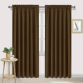 DWCN Blackout Curtains for Living Room Thermal Insulated, Energy Saving & Noise Reducing Bedroom Curtains, Brown, W 70x L 84 Inch, Set of…