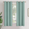YoungsTex Light Green Blackout Curtains 63 Inch Length for Bedroom - Thermal Insulated with Grommet Room Darkening Window Drapes for Living…