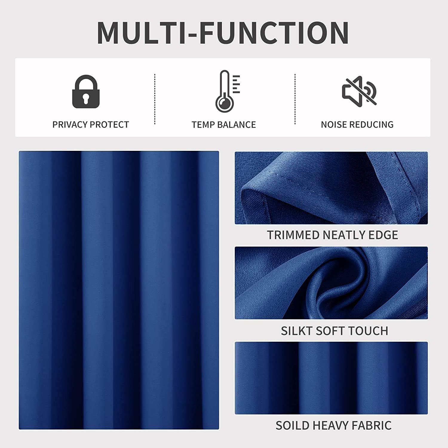 Joydeco Blackout Curtains 72 inches Long 2 Panels Set, Thermal Insulated Long Curtains & Drapes 2 Burg, Room Darkening Grommet Drapes for B…