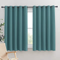 NICETOWN Bedroom Curtain Panels Blackout Draperies, Thermal Insulated Solid Grommet Blackout Curtains/Drapes (Sea Teal, One Pair, 70 by…