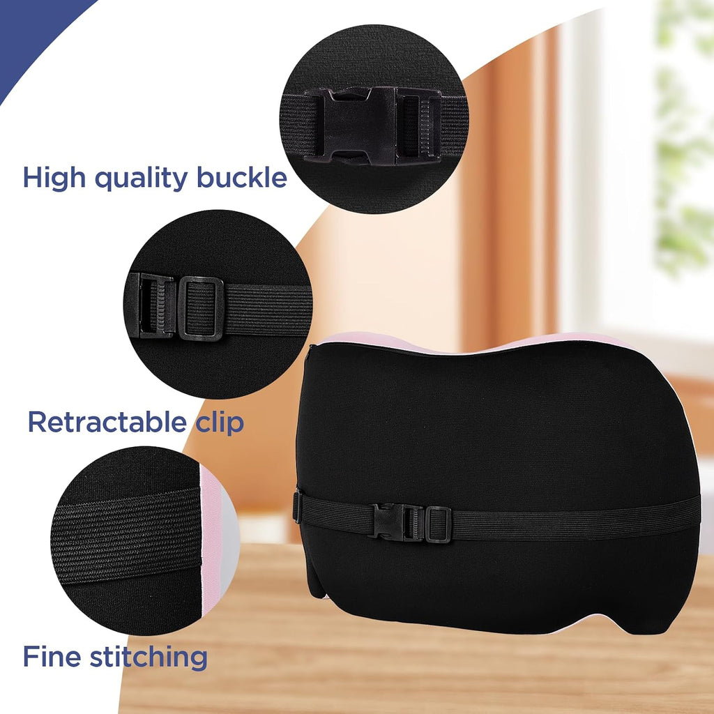 Bymecost Lumbar Support Pillow for Office Chair, Cooling Car Lumbar Pillow Lower Back, Memory Foam Back Cushion with Adjustable Straps, Ergo…