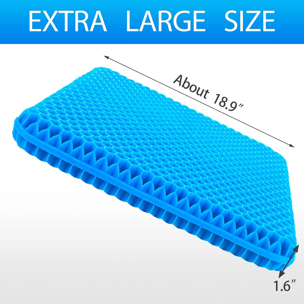 Hvllyan Gel Seat Cushion for Long Sitting (Thick & Extra Large), Gel Cushion for Wheelchair Soft, Chair Cushion, Car Seat Cushion…