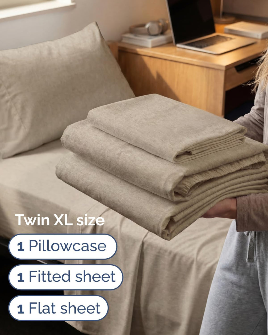 Twin XL Size 3 Piece Sheet Set - Comfy Breathable & Cooling Sheets - Hotel Luxury Bed Sheets for Women & Men - Deep Pockets, Easy-Fit…