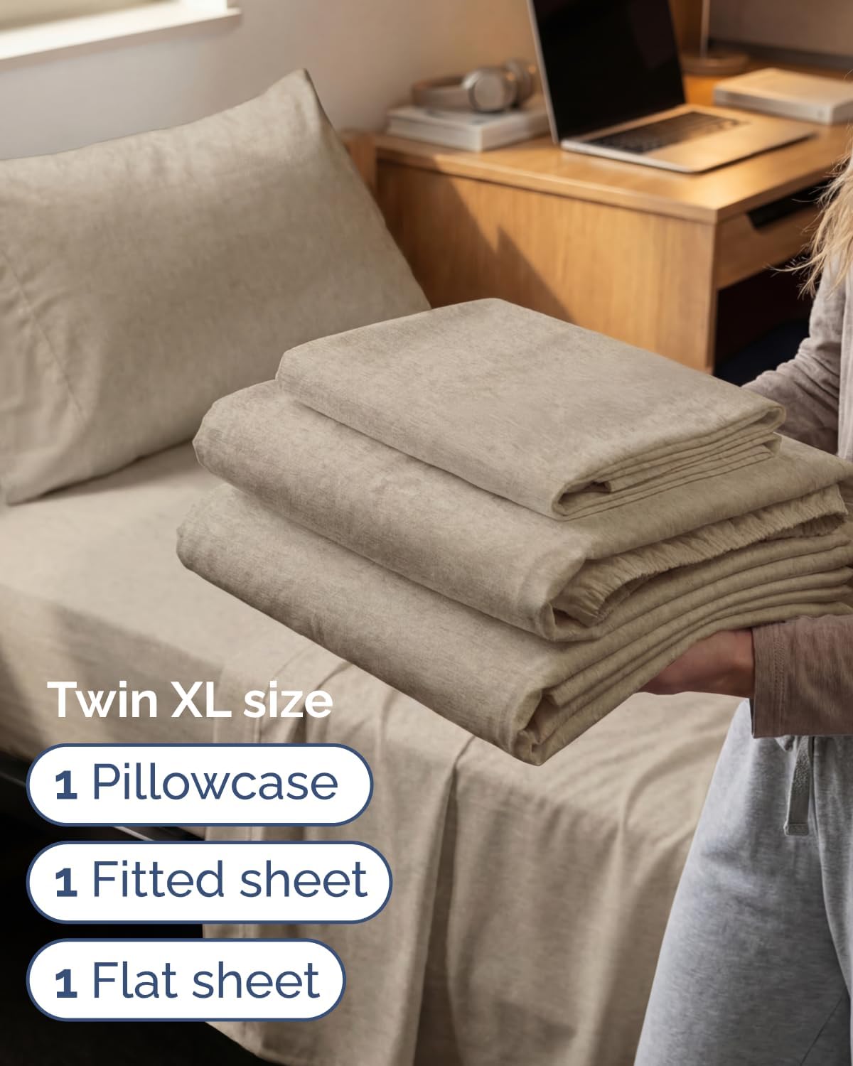 Twin XL Size 3 Piece Sheet Set - Comfy Breathable & Cooling Sheets - Hotel Luxury Bed Sheets for Women & Men - Deep Pockets, Easy-Fit…