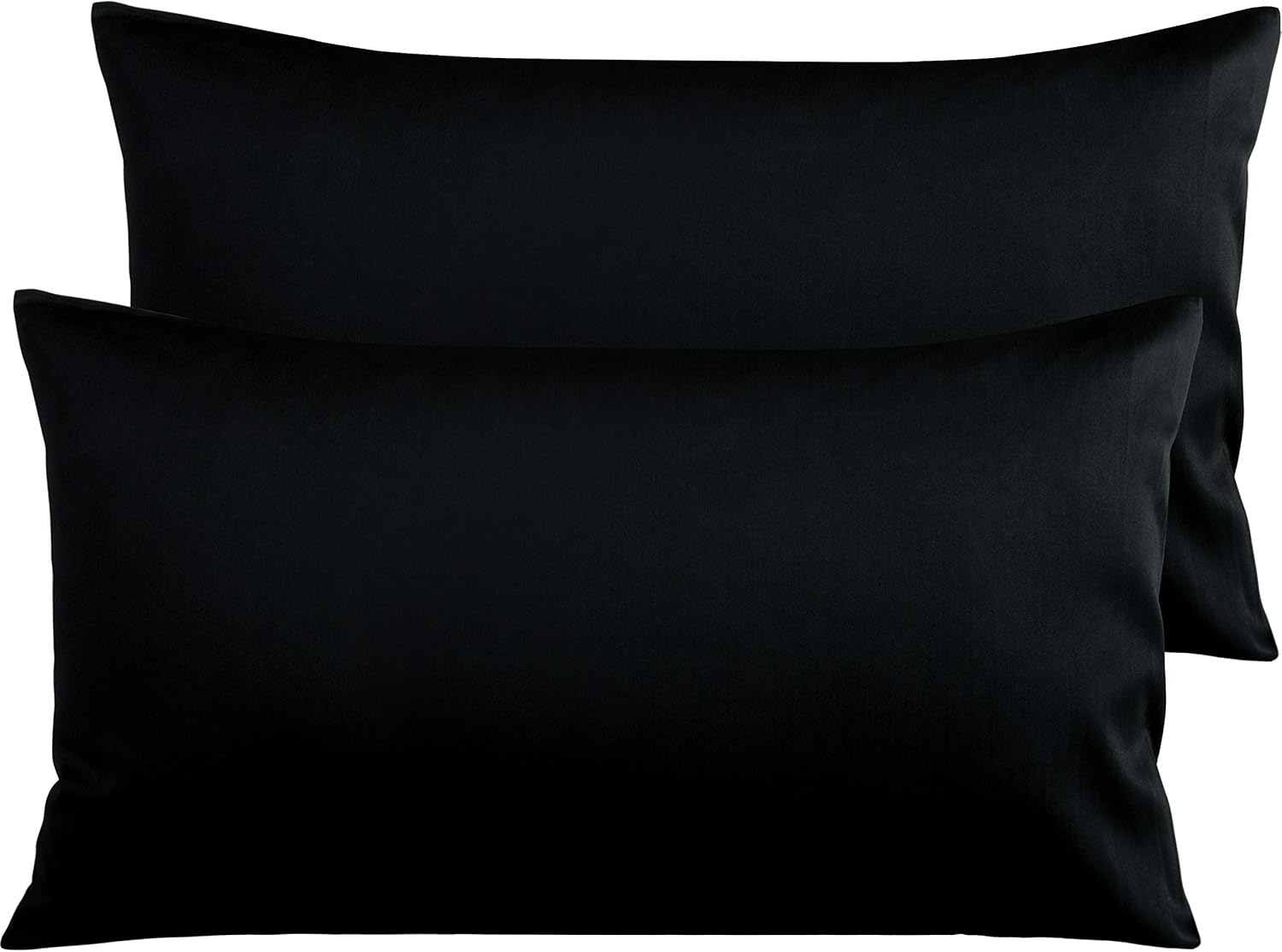 NTBAY Egyptian Cotton King Pillowcases - Set of 2, 500 Thread Count Cotton Pillowcases - Soft and Breathable Envelope Closure Pillow…