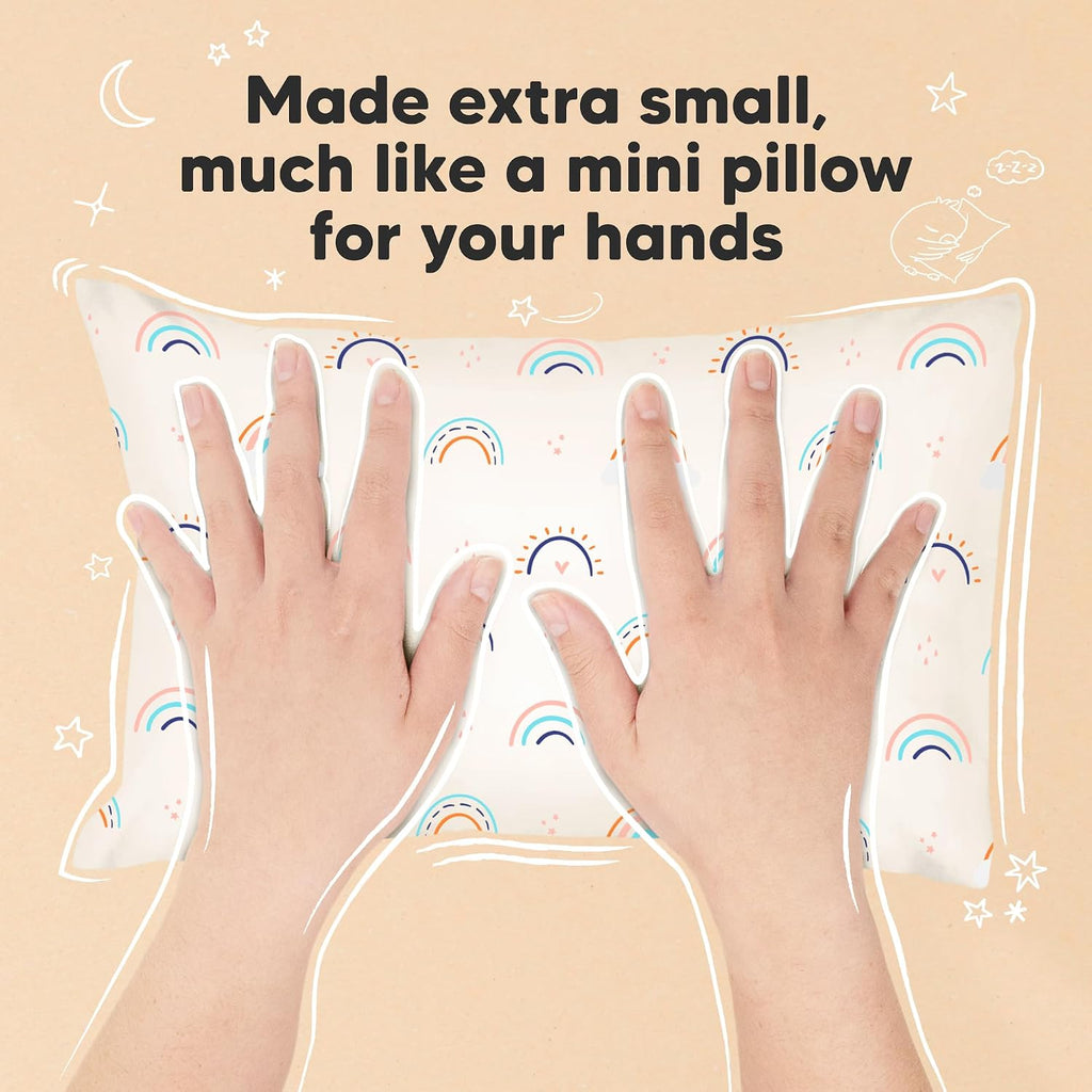 Mini Toddler Pillow with Pillowcase - 9x13 My Little Dreamy Travel Kids Pillow for Sleeping, Toddler Bed, Small, Tiny, Organic Cotton…