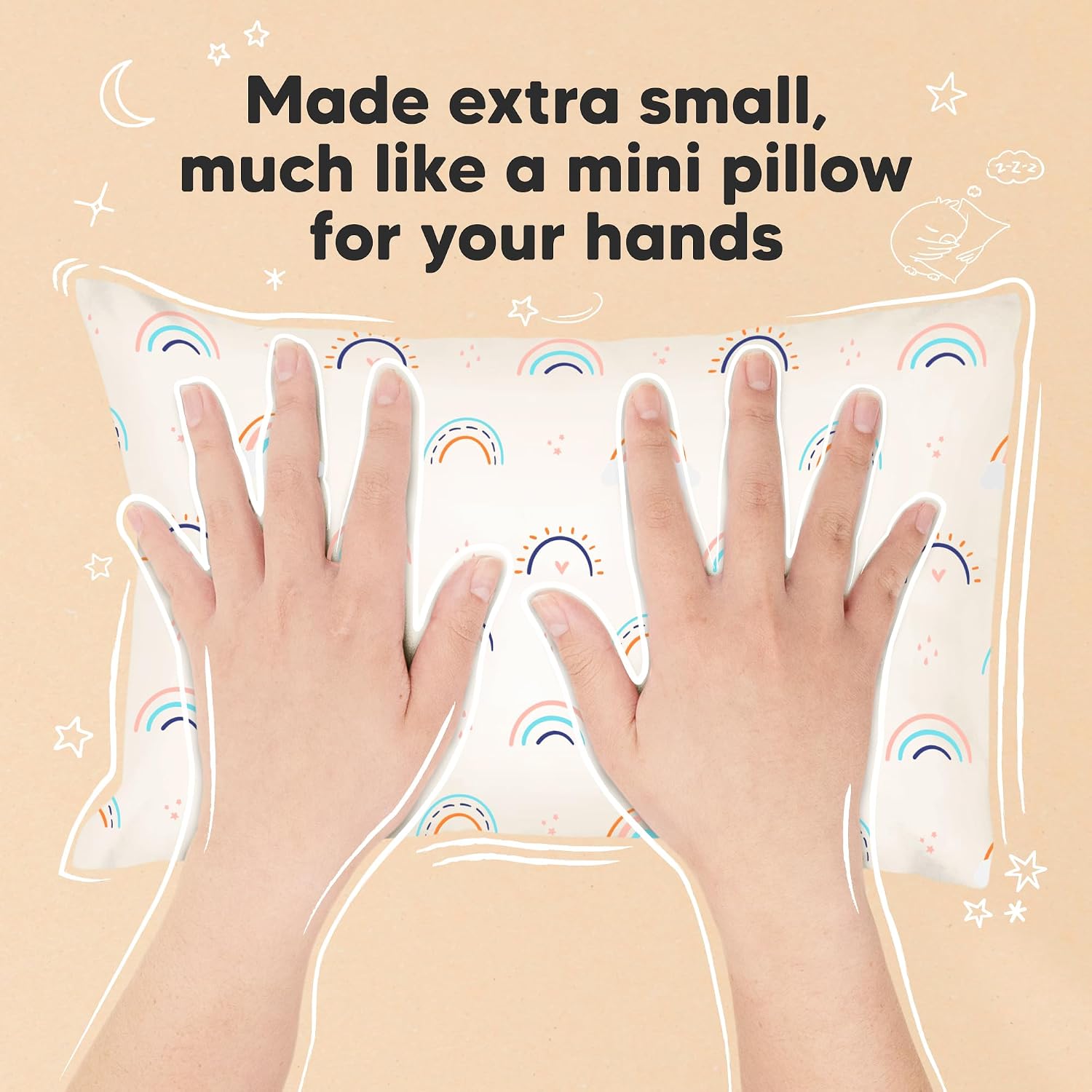 Mini Toddler Pillow with Pillowcase - 9x13 My Little Dreamy Travel Kids Pillow for Sleeping, Toddler Bed, Small, Tiny, Organic Cotton…