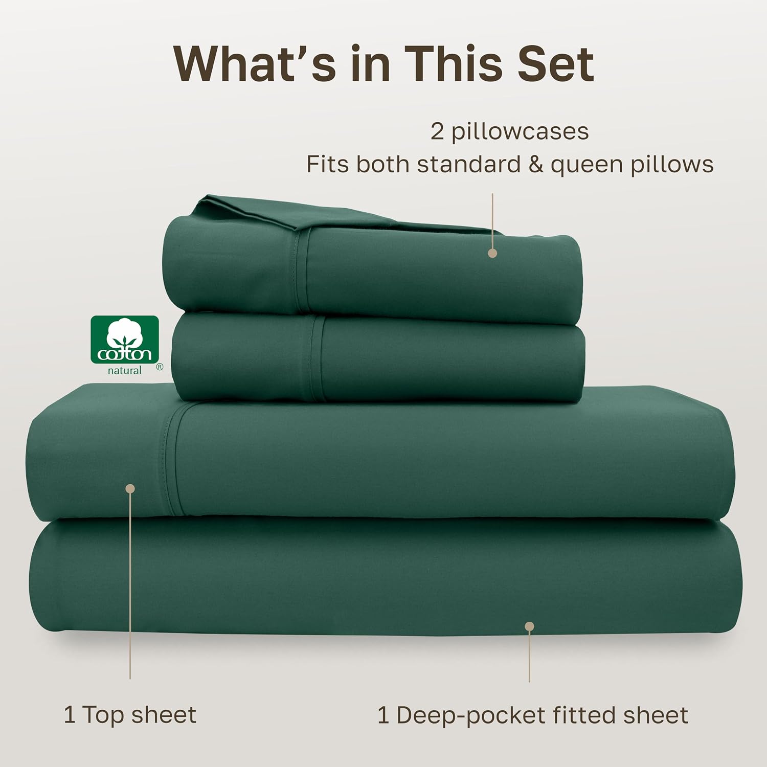 CaliforniaDesignDen California Design Den Soft 100% Cotton Sheets Queen Size Set, 400 Thread Count Good Housekeeping Award Winner, Silky Sa…