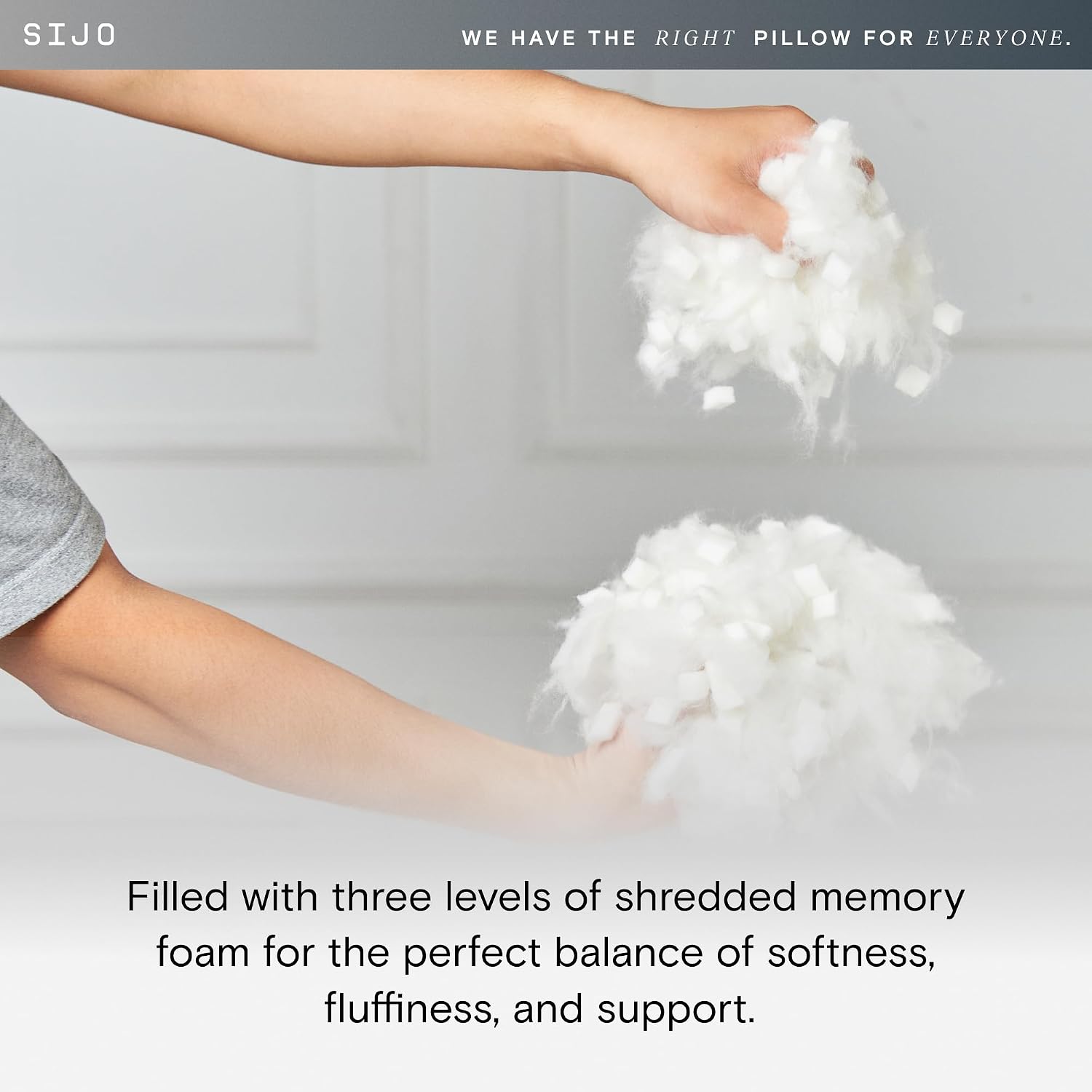 Sijo FlexCool Shredded Memory Foam Pillow - Adjustable Loft Pillow with Cooling Surface - Good Housekeeping 2026 Bedding Award Winner…