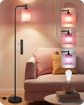 Dimmable Floor Lamp for Living Room with Remote and Foot Switch, Modern Standing, Corner Lamp,10W Bulb 3 Color Temperatures, for Bedroom…