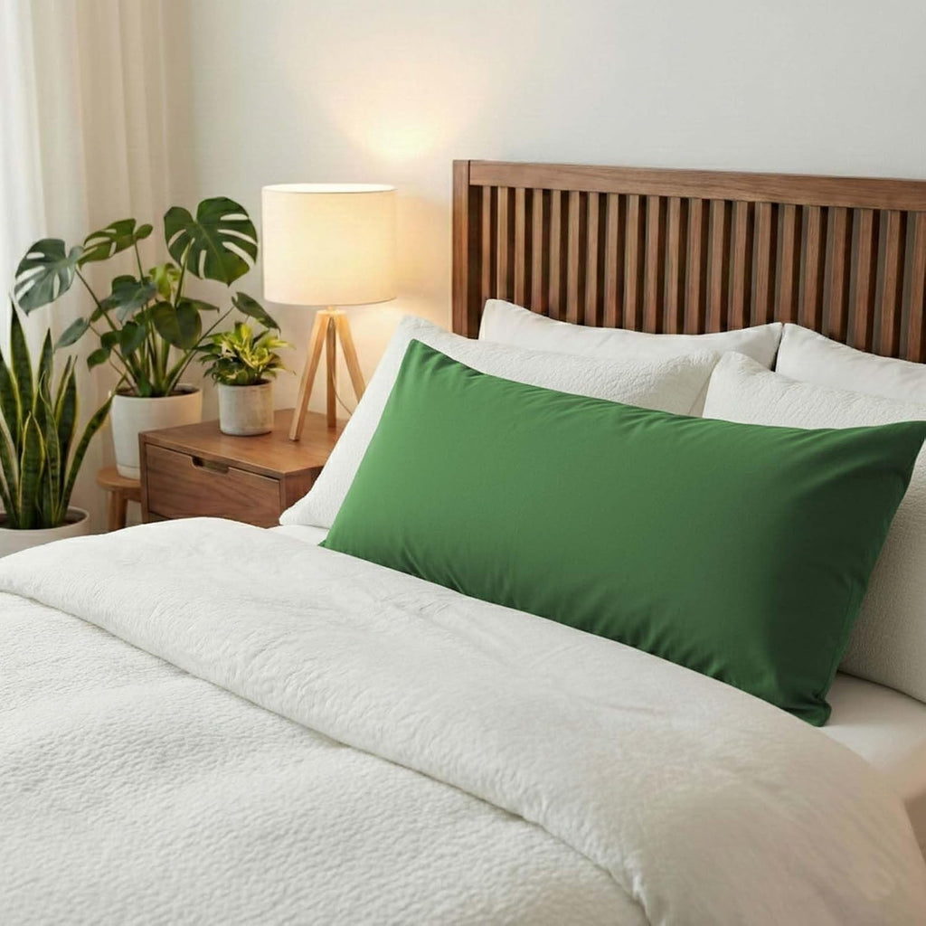 QJFabricCO Q&J Fabric Co. 1 Pack Satin Pillowcase Silk Like Pillow Case 20x54 inch Sage Green Cooling Pillow Case with Envelope Closure for…
