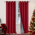 Xwzo Full Shading Blackout Curtains 95 Inches Length - Heat and Light Blocking Ring Top Window Drapes with Black Liner Backing for Bedroom…