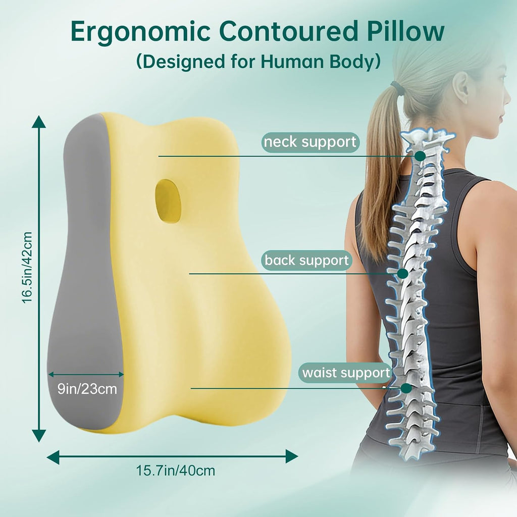 Memory Foam Wedge Pillow Intimacy Couples Pillow, Pregnant Ergonomic Contoured Position Pillow for Sleeping & Reading, Multi-Functional…