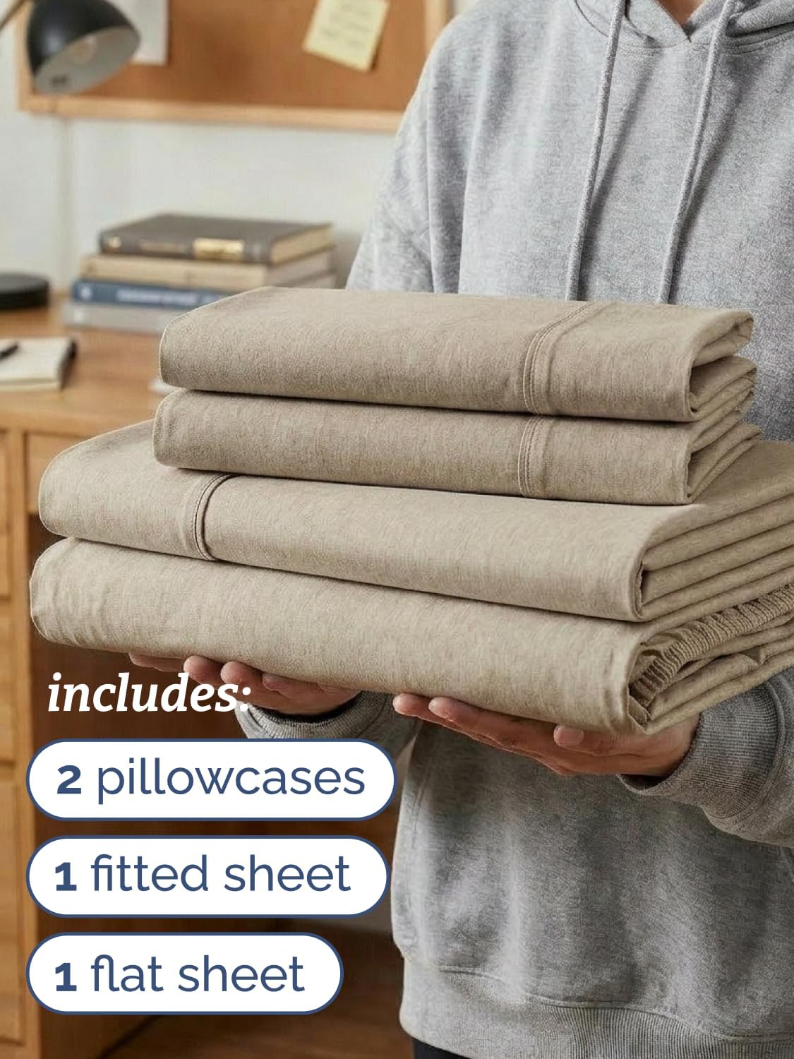 Twin XL 4 Piece Sheet Set - Comfy, Breathable & Cooling - Soft Hotel Luxury Bedding for Women, Men, Kids, Teens & Children - 1 Flat & 1…