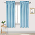 Dwcn Blackout Curtains for Bedroom - Thermal Insulated Privacy Energy Saving Rod Pocket Drapes for Living Room, W 38 x L 72 Inch, Light Blu…