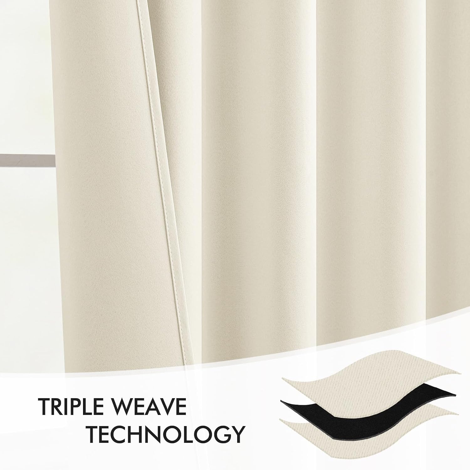 Miulee Birch Back Tab Blackout Curtains 84 Inch Length 2 Panels Set for Living Room Bedroom Privacy, Rod Pocket/Pinch Pleat Thermal Insulat…