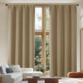 Simplebrand Ava Blackout Curtains for Patio 108 Inches Long 2 Panels Set, Solid Thermal Insulated Room Darkening Rod Pocket Window Treatmen…