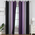 Estelartextiler Estelar Textiler Purple and Black Ombre Blackout Curtains 108 Inch Length 2 Panels Set, Thermal Insulated Drapes for Bedroo…